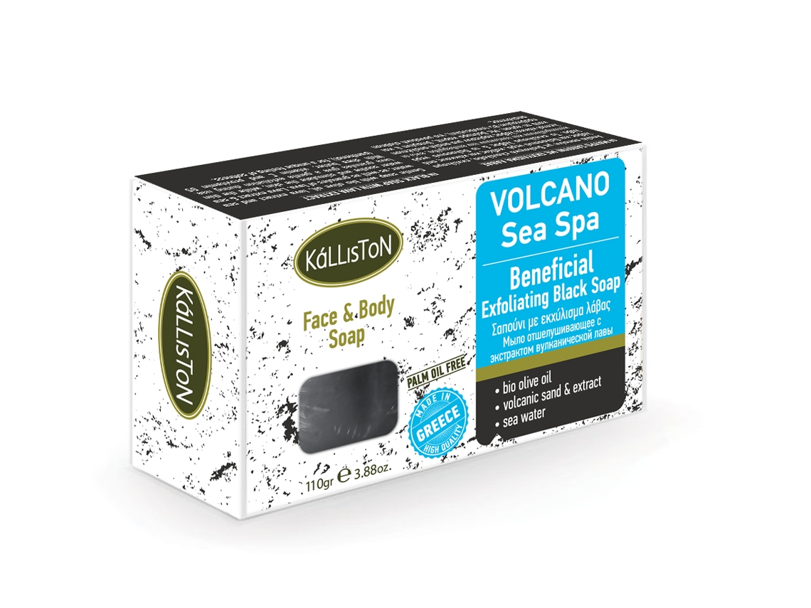 Exfoliation Black Soap with volcanic sand extract 110gr