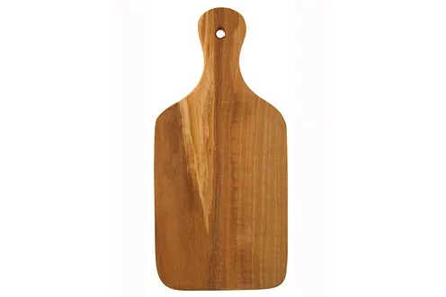 Wood cutting board in racket shape thin 26 cm