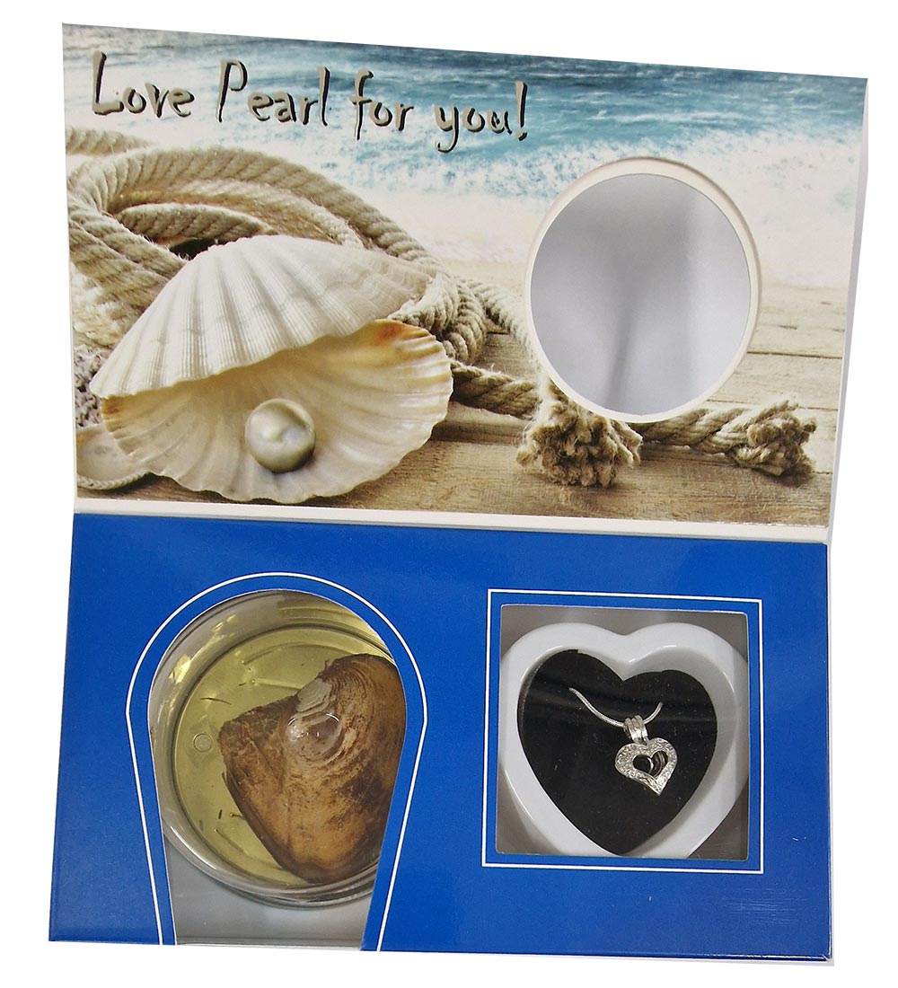 love pearl double heart - Cart